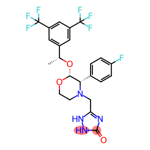 5-{[(2R,3S)-2-{(1R)-1-[3,5-bis(trifluoromethyl)phenyl]ethoxy}-3-(4-fluorophenyl)morpholin-4-yl]methyl}-1,2-dihydro-3H-1,2,4-triazol-3-one
