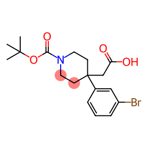 2-[4-(3-Bromophenyl)-1-(tert-butoxycarbonyl)piperidin-4-yl]acetic acid
