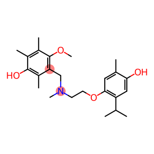 Phenol, 3-[[[2-[4-hydroxy-5-methyl-2-(1-methylethyl)phenoxy]ethyl]methylamino]methyl]-4-methoxy-2,5,6-trimethyl-