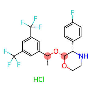 (2R,3S)-2-[(1R)-1-(3,5-bis(trifluoromethyl)phenyl)ethoxy]-3-(4-fluorophenyl)morpholine HCl