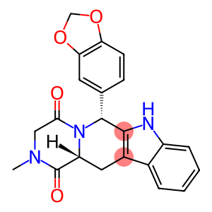 Pyrazino[1',2':1,6]pyrido[3,4-b]indole-1,4-dione, 6-(1,3-benzodioxol-5-yl)-2,3,6,7,12,12a-hexahydro-2-methyl-, (6R,12aR)-rel-
