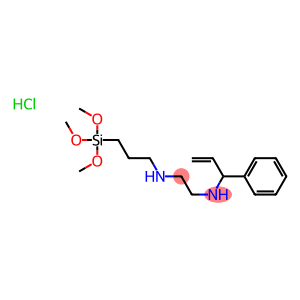 1,2-Ethanediamine, N-3-(trimethoxysilyl)propyl-, N-(ethenylphenyl)methyl derivs., hydrochlorides
