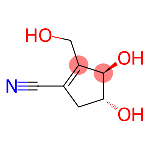 1-Cyclopentene-1-carbonitrile, 3,4-dihydroxy-2-(hydroxymethyl)-, (3R-trans)- (9CI)
