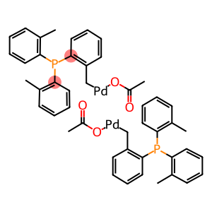 (E)-Diacetatobis-{2-[bis-(o-tolyl)-phosphino]-benzyl}-dipalladium