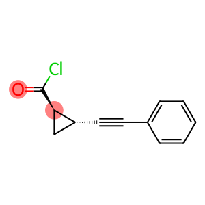 Cyclopropanecarbonyl chloride, 2-(phenylethynyl)-, trans- (9CI)