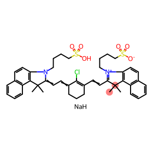 New Indocyanine Green, 2-[2-[2-Chloro-3-[[1,3-dihydro-1,1-dimethyl-3-(4-sulfobutyl)-2H-benzo[e]indol-2-ylidene]-ethylidene]-1-cyclohexen-1-yl]-ethenyl]-1,1-dimethyl-3-(4-sulfobutyl)-1H-benzo[e]indolium hydroxide inner salt, sodium salt