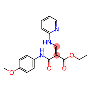 2-Propenoic acid, 2-[[(4-methoxyphenyl)amino]carbonyl]-3-(2-pyridinylamino)-, ethyl ester, (E)- (9CI)