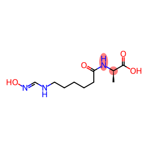 D-Alanine,  N-[6-[(hydroxyiminomethyl)amino]-1-oxohexyl]-  (9CI)