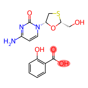 (2r-cis)-4-amino-1-[2-(hydroxymethyl)-1,3-oxathiolan-5-yl]-2(1h)-pyrimidinone 2-hydroxybenzoate