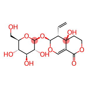 4-c)pyran-1-one,4,4a,5,6-tetrahydro-5-ethenyl-6-(beta-d-glucopyranosyloxy)-4a-hydroxy-3h-pyrano(1