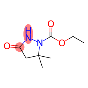 1-Pyrazolidinecarboxylic  acid,  5,5-dimethyl-3-oxo-,  ethyl  ester