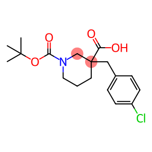 3-(4-Chlorobenzyl)piperidine-3-carboxylic acid, N-BOC protected
