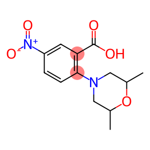 4-(2-Carboxy-4-nitrophenyl)-2,6-dimethylmorpholine, 3-Carboxy-4-(2,6-dimethylmorpholin-4-yl)nitrobenzene