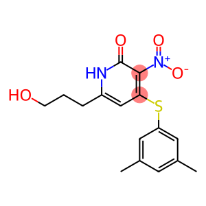 4-(3,5-dimethylphenyl)sulfanyl-6-(3-hydroxypropyl)-3-nitro-1H-pyridin- 2-one