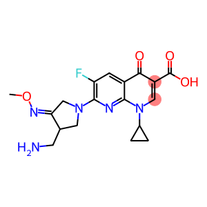 7-(3-aminomethyl)-4-methoxyimino-pyrrolidin-1-yl)-1-cyclopropyl-6-fluoro-4-oxo-1, 4-dihydro-[1, 8]naphthyridine-3-carboxylic acid