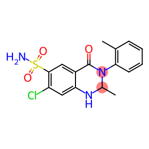 7-Chloro-1,2,3,4-tetrahydro-2-methyl-3-(2-methylphenyl)-4-oxo-6-quinazolinesulfonamide, SR-720-22, Diulo, Metenix, Mykrox, Oldren,