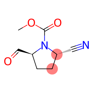 1-Pyrrolidinecarboxylicacid,2-cyano-5-formyl-,methylester,(2S-trans)-(9CI)
