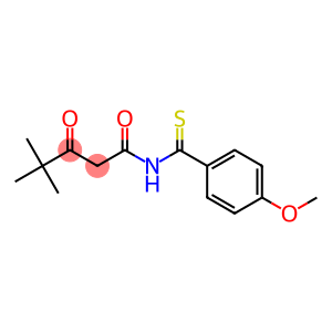 N-(4-methoxybenzenecarbothioyl)-4,4-dimethyl-3-oxo-pentanamide