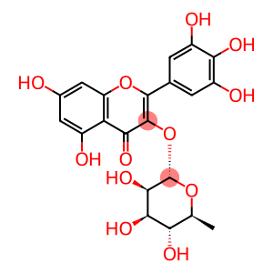 5,7-Dihydroxy-3-{[(2S,3R,4R,5R,6S)-3,4,5-trihydroxy-6-methyltetrahydro-2H-pyran-2-yl]oxy}-2-(3,4,5-trihydroxyphenyl)-4H-chromen-4-one