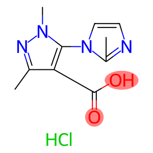 1,3-dimethyl-5-(2-methyl-1H-imidazol-1-yl)-1H-pyrazole-4-carboxylic acid hydrochloride