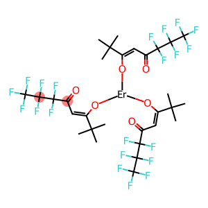 Er(fod)3,  Tris(6,6,7,7,8,8,8-heptafluoro-2,2-dimethyl-3,5-octanedionato)erbium,  Erbium(III)-tris(6,6,7,7,8,8,8-heptafluoro-2,2-dimethyl-3,5-octanedionate)