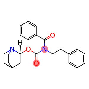 Carbamic acid, N-benzoyl-N-(2-phenylethyl)-, (2R)-1-azabicyclo[2.2.2]oct-2-yl ester