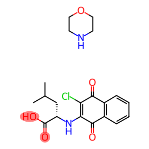 L-Leucine, N-(3-chloro-1,4-dihydro-1,4-dioxo-2-naphthalenyl)-, compd.  with morpholine (1:1)