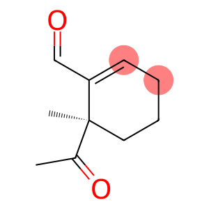 1-Cyclohexene-1-carboxaldehyde, 6-acetyl-6-methyl-, (R)- (9CI)