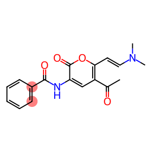 N-(5-ACETYL-6-[2-(DIMETHYLAMINO)VINYL]-2-OXO-2H-PYRAN-3-YL)BENZENECARBOXAMIDE
