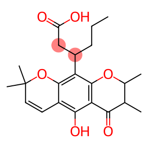 7,8-Dihydro-5-hydroxy-2,2,7,8-tetramethyl-6-oxo-β-propyl-2H,6H-benzo[1,2-b:5,4-b']dipyran-10-propionic acid