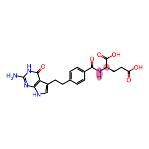 D-Glutamic acid, N-[4-[2-(2-amino-4,7-dihydro-4-oxo-3H-pyrrolo[2,3-d]pyrimidin-5-yl)ethyl]benzoyl]-