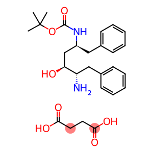 (2S,3S,5S)-2-amino-3-hydroxy-5-(tert-butyloxycarbonyl)amino-1,6-diphenyl hemi succinic acid salt