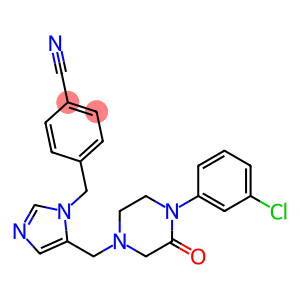 4-[5-[4-(3-Chlorophenyl)-3-oxopiperazin-1-ylmethyl]imidazol-1-ylmethyl]benzonitrile