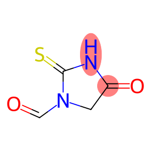 1-Imidazolidinecarboxaldehyde, 4-oxo-2-thioxo- (9CI)