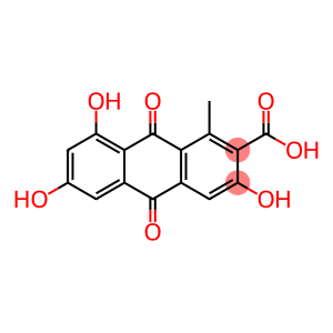 2-Anthracenecarboxylic acid, 9,10-dihydro-3,6,8-trihydroxy-1-methyl-9,10-dioxo-