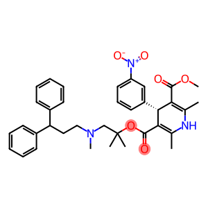 3,5-Pyridinedicarboxylic acid, 1,4-dihydro-2,6-dimethyl-4-(3-nitrophenyl)-, 3-[2-[(3,3-diphenylpropyl)methylamino]-1,1-dimethylethyl] 5-methyl ester, (4R)-