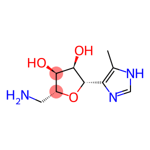 D-Ribitol, 5-amino-1,4-anhydro-5-deoxy-1-C-(5-methyl-1H-imidazol-4-yl)-, (1S)- (9CI)