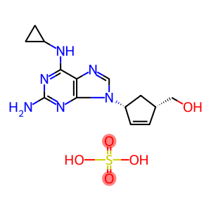 Ziagen, (1S,4R)-4-[2-Amino-6-(cyclopropylamino)-9H-purin-9-yl]-2-cycpentene-1-methanol, Sulfate,