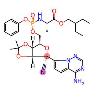 2-Ethylbutyl ((S)-(((3aR,4R,6R,6aR)-6-(4-aminopyrrolo[2,1-f][1,2,4]triazin-7-yl)-6-cyano-2,2-dimethyltetrahydrofuro[3,4-d][1,3]dioxol-4-yl)methoxy)(phenoxy)phosphoryl)-L-alaninate