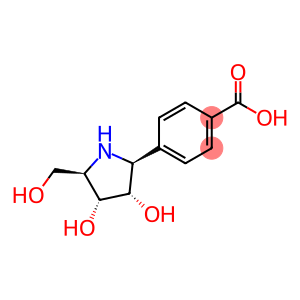 Benzoic acid, 4-(2S,3S,4R,5R)-3,4-dihydroxy-5-(hydroxymethyl)-2-pyrrolidinyl-