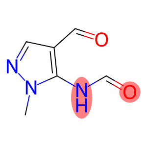 Formamide, N-(4-formyl-1-methyl-1H-pyrazol-5-yl)- (9CI)