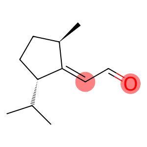 Acetaldehyde, [2-methyl-5-(1-methylethyl)cyclopentylidene]-, (1E,2alpha,5ba)- (9CI)