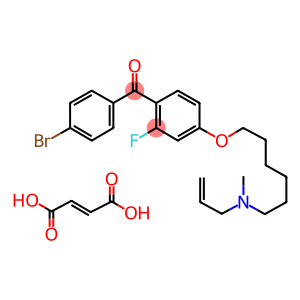 (4-((6-(allyl(methyl)amino)hexyl)oxy)-2-fluorophenyl)(4-bromophenyl)methanone fumarate                                                   Ro48-8071