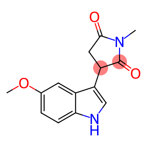 3-(5-methoxyindol-3-yl)-N-methylsuccinimide