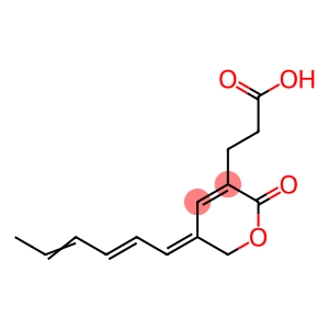 2H-Pyran-3-propanoic acid, 5-(2E,4E)-2,4-hexadien-1-ylidene-5,6-dihydro-2-oxo-, (5E)-