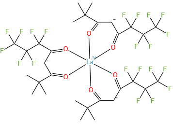 三(6,6,7,7,8,8,8-七氟-2,2-二甲基-3,5-辛二酮酸)镧(III)
