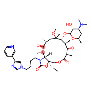 2H-Oxacyclotetradecino[4,3-d]oxazole-2,6,8,14(1H,7H,9H)-tetrone,4-ethyloctahydro-11-Methoxy-3a,7,9,11,13,15-hexaMethyl-1-[4-[4-(3-pyridinyl)-1H-iMidazol-1-yl]butyl]-10-[[3,4,6-trideoxy-3-(diMethylaMino)-b-D-xylo-hexopyranosyl]oxy]-,(3aS,4R,7R,9R,10R,11R,1
