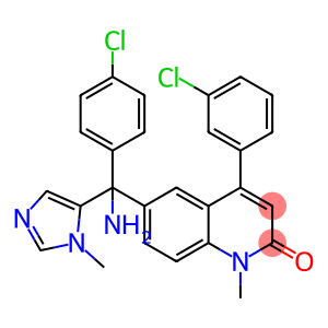 6-[amino-(4-chlorophenyl)-(3-methylimidazol-4-yl)methyl]-4-(3-chloroph enyl)-1-methyl-quinolin-2-one