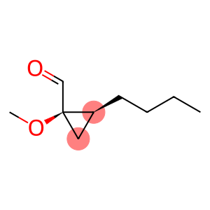 Cyclopropanecarboxaldehyde, 2-butyl-1-methoxy-, (1R,2S)-rel- (9CI)