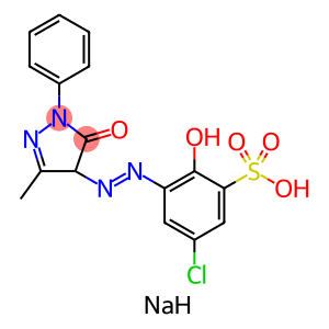 sodium (5Z)-3-chloro-5-[2-(3-methyl-5-oxo-1-phenyl-4,5-dihydro-1H-pyrazol-4-yl)hydrazinylidene]-6-oxocyclohexa-1,3-diene-1-sulfonate